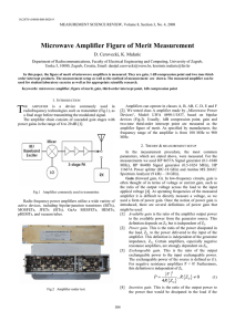 Microwave Amplifier Figure of Merit Measurement