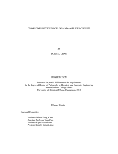 CMOS POWER DEVICE MODELING AND AMPLIFIER