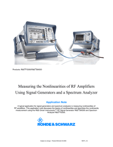 Measuring the Nonlinearities of RF Amplifiers using Signal Gen and