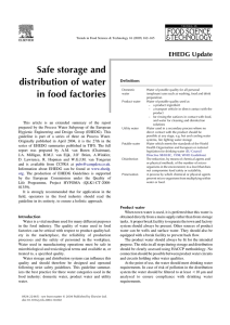 Safe storage and distribution of water in food factories - Food-Info