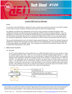 Common NDE Tube Test Methods