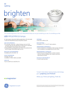 GE`s LED MR16 Replacement Lamps | GE Lighting