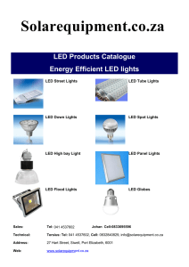 LED Products Catalogue Energy Efficient LED lights