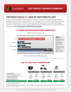 led energy savings summary - E