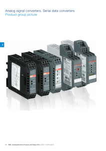 ABB Analog signal converters and Serial data