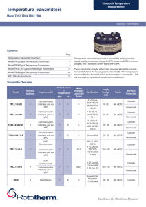 Fixed Range Transmitter Data Sheet