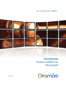 Pennsylvania Products Liability Monograph