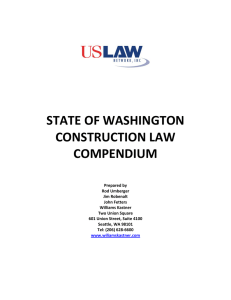 State of Washington Construction Law Compendium