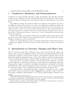 1 Conductors, Insulators, and Semiconductors