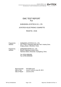 EMC TEST REPORT For