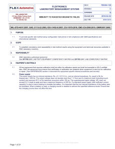 IMMUNITY TO RADIATED MAGNETIC FIELD TEST PROCEDURE