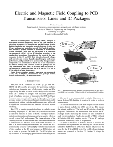 Electric and Magnetic Field Coupling to PCB Transmission