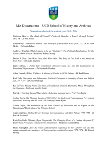 MA Dissertations – UCD School of History and Archives