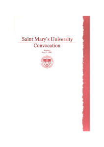 Convocation Saint Mary`s University