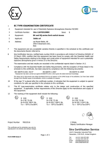 SK/SQ Atex certificate