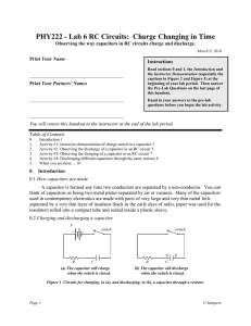 RC Circuits: Charge Changing in Time