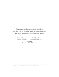 Estimating the Responsiveness of College Applications to the