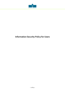 Information Security Policy for Users