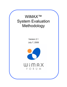 WiMAX™ System Evaluation Methodology