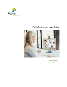 VidyoDashboard™ User Guide