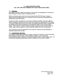 11. CABLE SPECIFICATIONS 5kV, 15kV, AND 35kV RUBBER OR