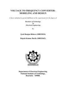 voltage to frequency converter: modeling and design