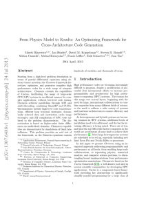 From Physics Model to Results: An Optimizing Framework for Cross