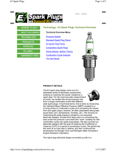 E3 Spark Plugs Technical Overview