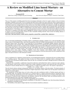 A Review on Modified Lime based Mortars