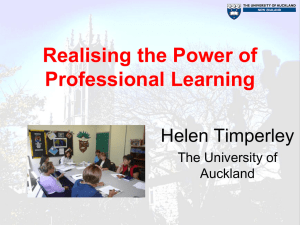 Realising the Power of Professional Learning