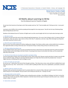 10 Myths about Learning to Write - National Council of Teachers of
