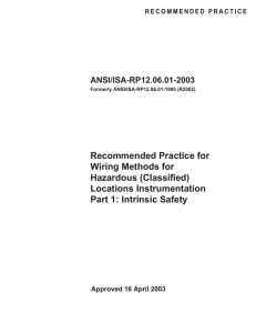 Recommended Practice for Wiring Methods for Hazardous