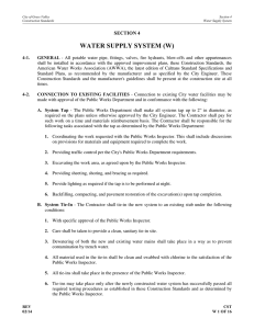 Section 4 Water Supply System