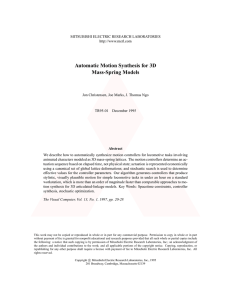 Automatic Motion Synthesis for 3D Mass-Spring Models