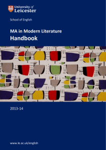 MA in Modern Literature Handbook