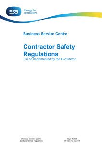 Contractor Safety Regulations