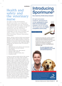 Health and safety and the veterinary nurse