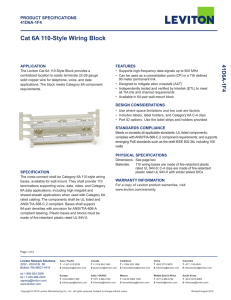 Cat 6A 110-Style Wiring Block