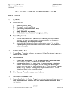 SECTION 270528 - PATHWAYS FOR COMMUNICATIONS SYSTEMS