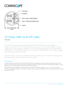 510 Series CMR Cat 5e UTP Cable TE510R