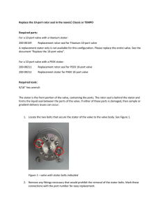 Replace the 10-port rotor seal in the nanoLC Classic or