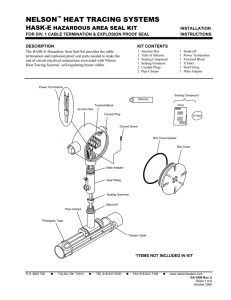 HASK-E Hazardous Area Seal Kit, Installation Instructions