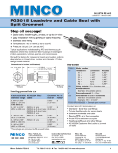 Bulletin FG3015 - FG3015 leadwire and Cable Seal with Split