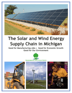 The Solar and Wind Energy Supply Chain in Michigan