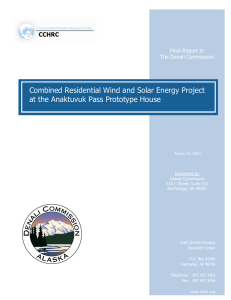 Wind and Solar Energy Project at Anaktuvuk Pass Prototype