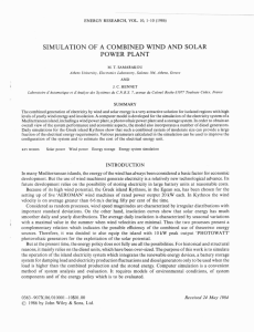 simulation of a combined wind and solar power plant