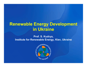 Renewable Energy Development in Ukraine