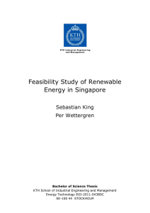 Feasibility Study of Renewable Energy in Singapore