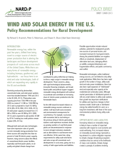 Wind and Solar Energy in the U.S. - National Agricultural and Rural
