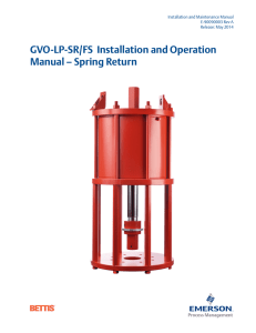 GVO-LP-SR/FS Installation and Operation Manual – Spring Return